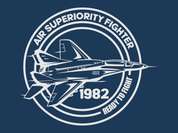 Air fighter jet t shirt vector