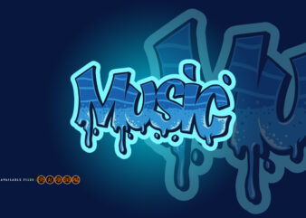 Music Graffiti Character Style Text
