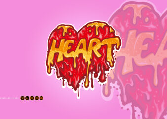 Valentine Heart Love Melt Illustrations