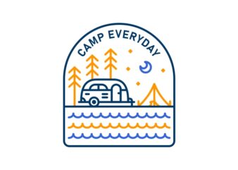 Camp Everyday 2 t shirt vector file