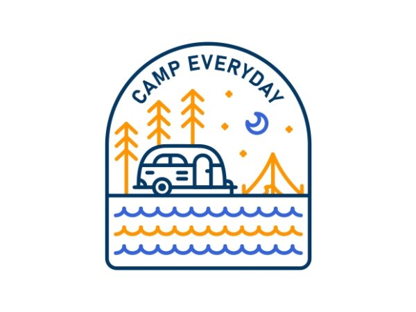 Camp everyday 2 t shirt vector file