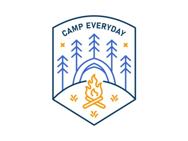 Camp everyday 1 t shirt vector file