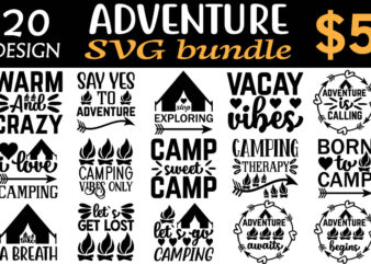 Adventure svg bundle t shirt vector