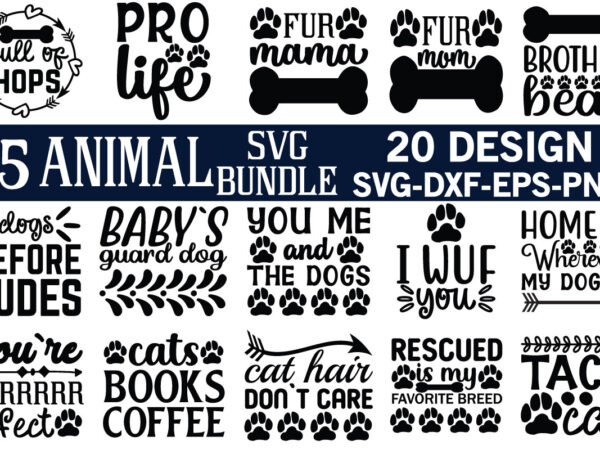 Animal svg bundle t shirt vector