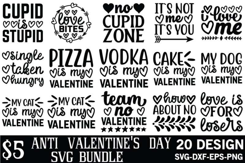 Anti Valentine’s Day svg bundle