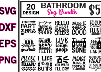 bathroom svg bundle