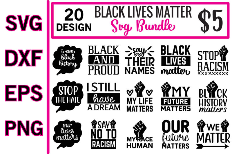 black lives matter svg bundle