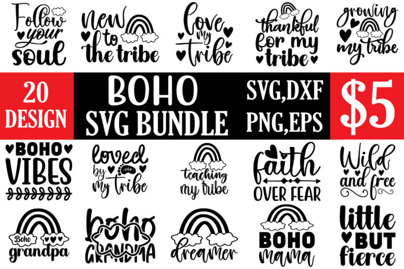 boho svg bundle