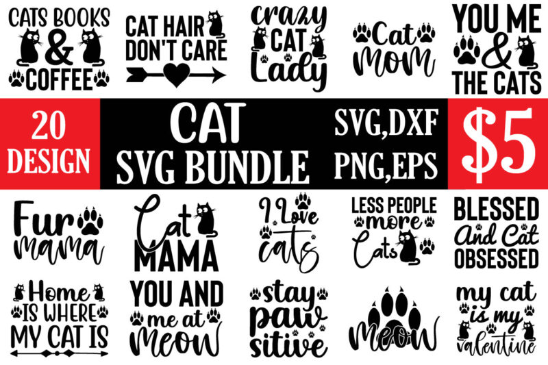 cat svg bundle