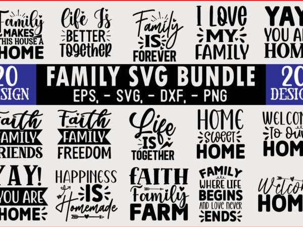 Family svg t shirt design bundle