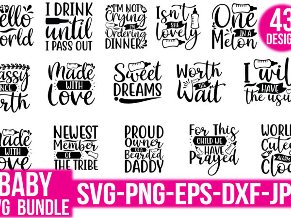 Baby svg bundle t shirt template