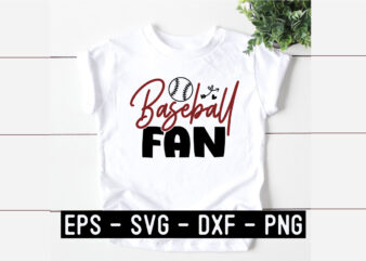 Baseball Fan SVG t shirt template