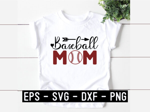 Baseball mom svg t shirt template