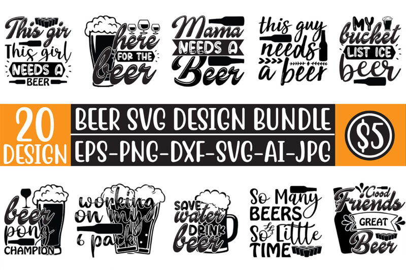 Beer Svg Design Bundle