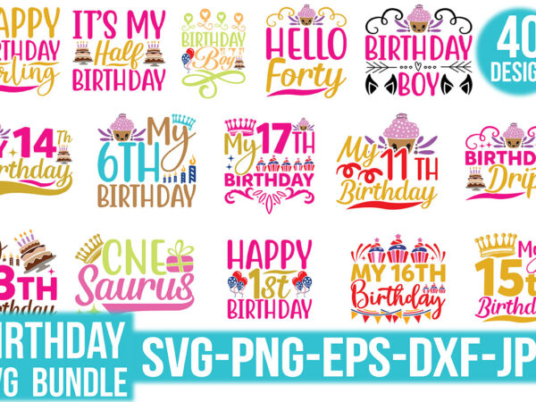 Birthday svg design bundle