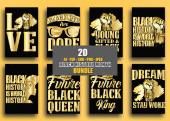 Black history gold t shirt design bundle with black lives matter tshirt design bundle