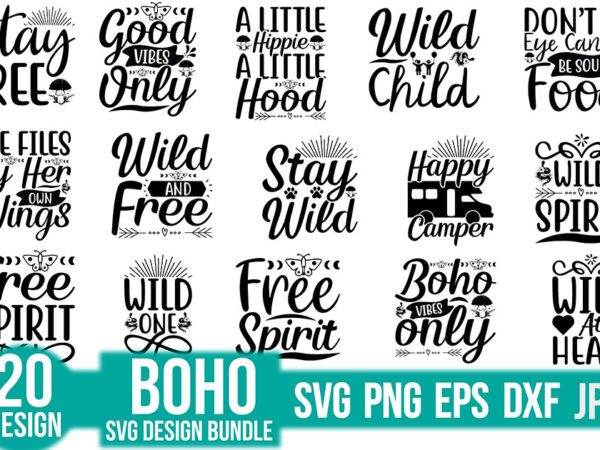 Boho Stickers Svgboho Inspirational Quote Bundle Svgdigital 
