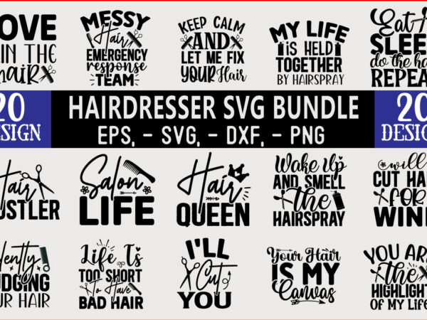 Hairdresser svg t shirt design bundle