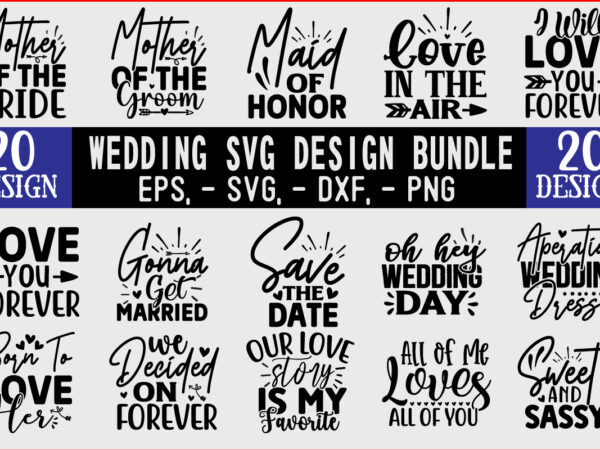 Wedding svg t shirt design bundle