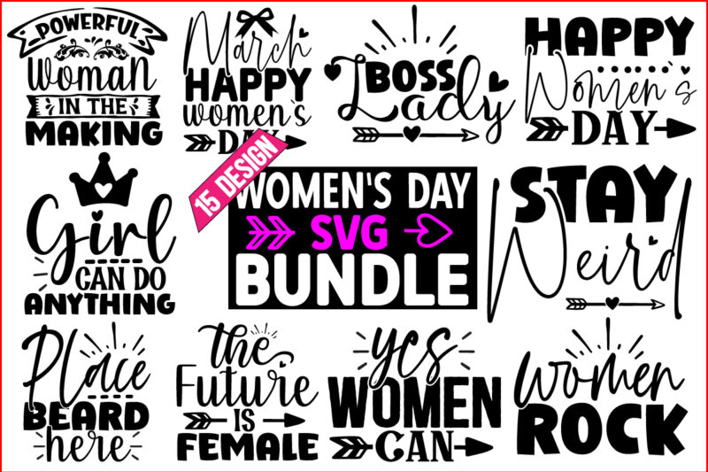 Women’s Day SVG T shirt Design Bundle