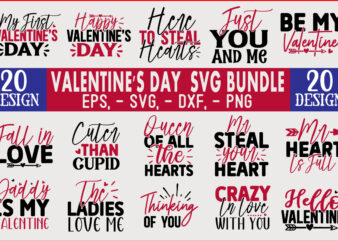 valentine’s day SVG T shirt Design Bundle