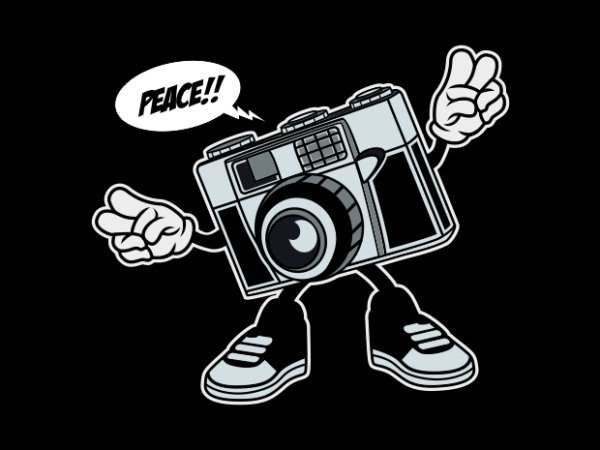 Camera cartoon t shirt vector file