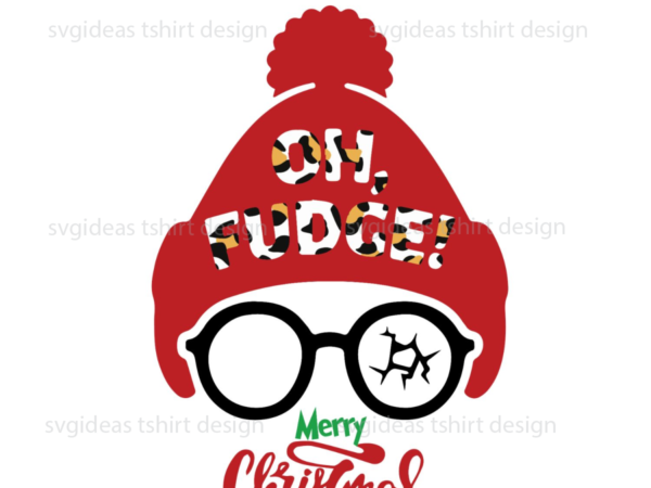 Christmas gifts, leopard oh fudge choppers beanie diy crafts svg files for cricut, silhouette sublimation files t shirt vector file