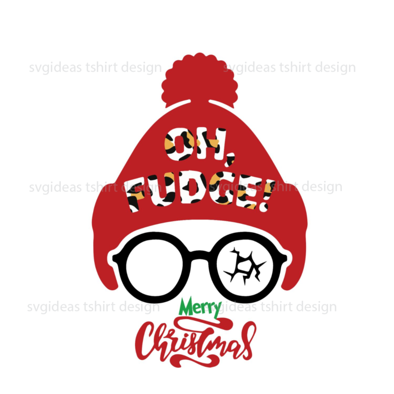 Christmas Gifts, Leopard Oh Fudge Choppers Beanie Diy Crafts Svg Files For Cricut, Silhouette Sublimation Files