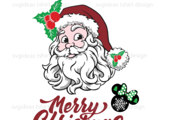 Merry Christmas, Cartoon Santa Diy Crafts Svg Files For Cricut, Silhouette Sublimation Files t shirt designs for sale