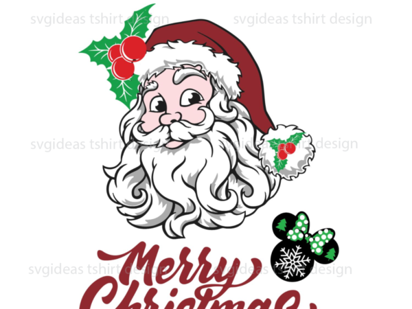 Merry christmas, cartoon santa diy crafts svg files for cricut, silhouette sublimation files t shirt designs for sale