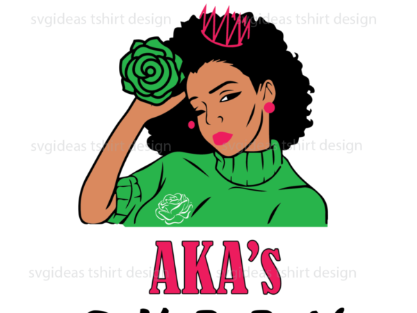 Black aka sorority queen holding green roses diy crafts svg files for cricut t shirt template