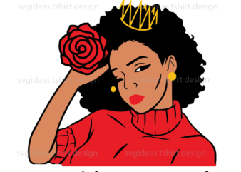 Black Queen Wearing A Crown Diy Crafts Svg Files For Cricut