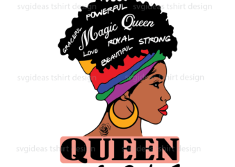 Black Queen Magic Love Roral Beautyful Strong Diy Craft Svg Files For Cricut t shirt template