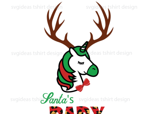 Christmas gifts, deer unicorn santas baby leopard plaid diy crafts svg files for cricut, silhouette sublimation files t shirt vector file