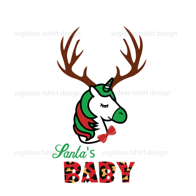 Christmas Gifts, Deer Unicorn Santas Baby Leopard Plaid Diy Crafts Svg Files For Cricut, Silhouette Sublimation Files
