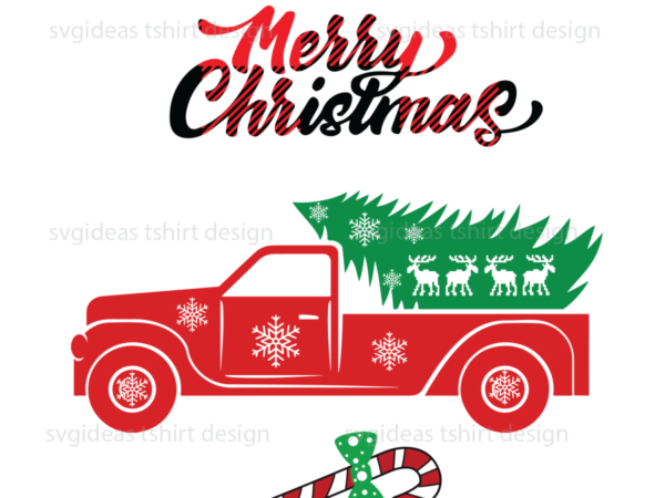 Merry christmas truck svg cricut & sublimation files instant download t shirt designs for sale