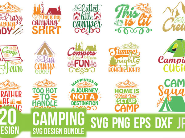 Camping svg design bundle