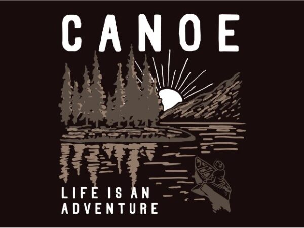Canoe t shirt vector file