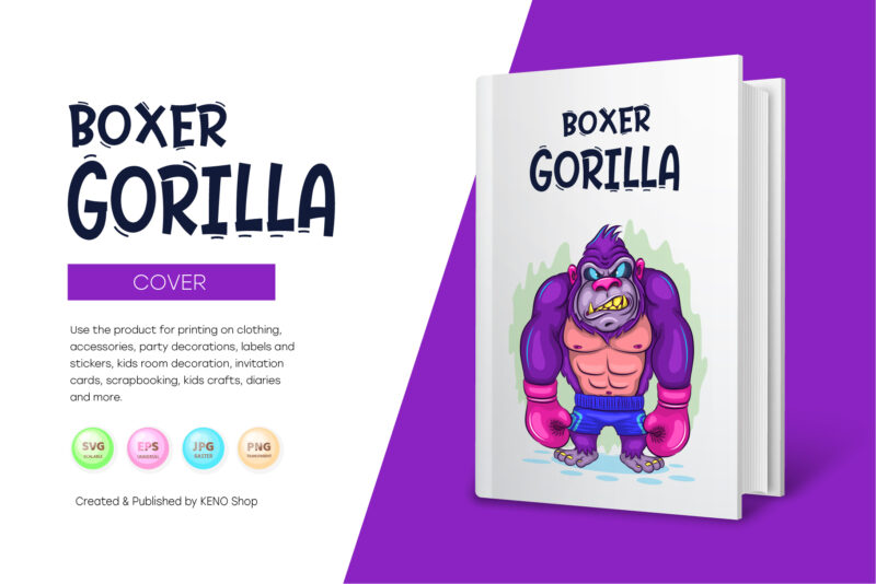 Cartoon Gorilla Boxer.