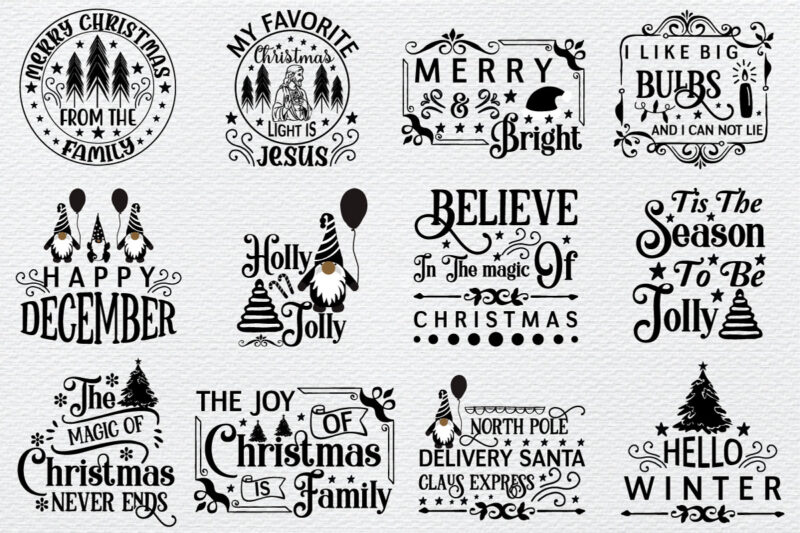 Christmas Svg Bundle free commercial use svg files for Cricut Silhouette