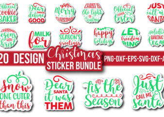 Christmas Sticker Bundle t shirt vector file