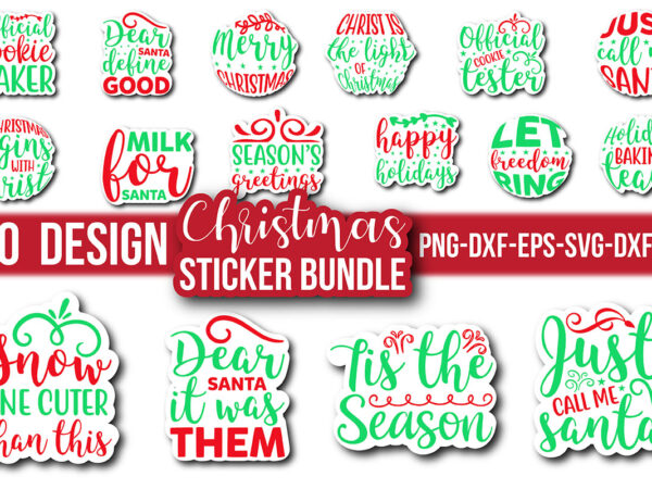 Christmas sticker bundle t shirt vector file