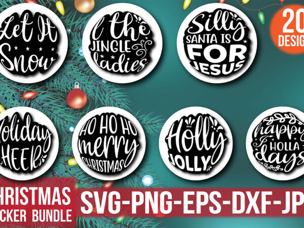 Christmas sticker bundle t shirt vector file