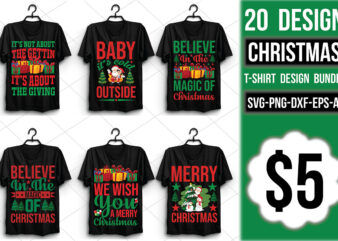 Christmas T-shirt Design bundle