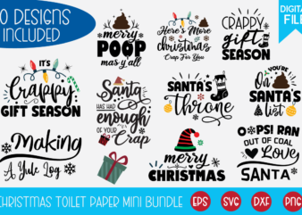 Christmas Toilet Paper Mini Bundle t shirt vector file