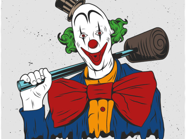 Insane clown t shirt design for sale