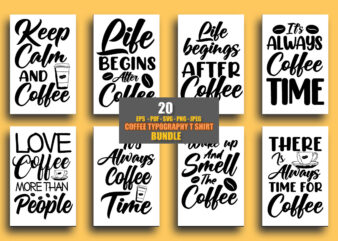 Coffee t shirt design bundle