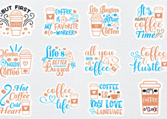 Coffee Stickers Bundle t shirt vector file
