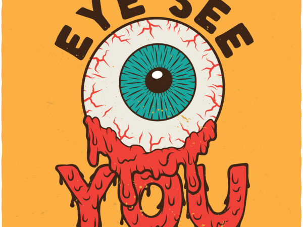 Eye see you vector clipart