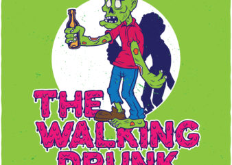 The Walking Drunk t shirt designs for sale